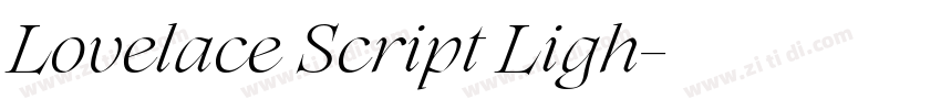 Lovelace Script Ligh字体转换